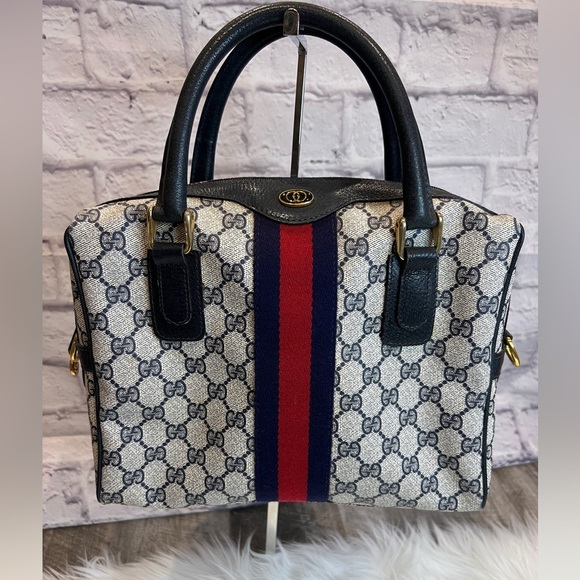 NEW ARRIVAL: Gucci Vintage GG Sherry Line Hand Bag PVC - Picture 1 of 17